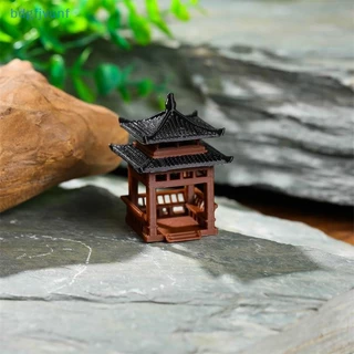 BDGF 3 ซม.4 ซม.เจดีย์รูปปั้น Miniature Pagoda Gazebo Micro ภูมิทัศน์หกเหลี่ยม Pavilion ตุ๊กตา Tiny Pavilion เครื่องประดับ TH