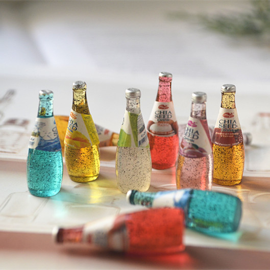Cao Yahui ขวดไวน์ diy จี้ทําด้วยมือวัสดุเรซินขวดเครื่องดื่มขวดน้ําผลไม้เข็มกลัดอุปกรณ์เสริมพร้อมสต็อก