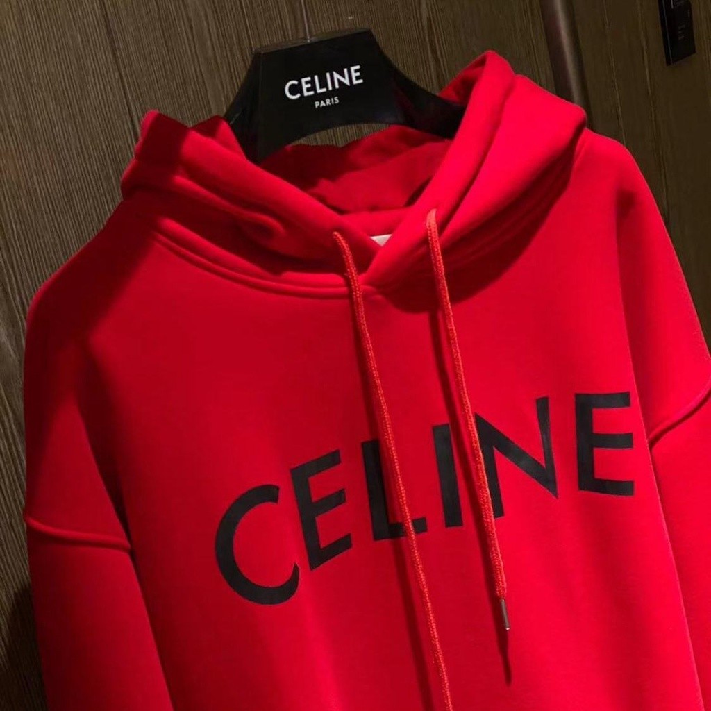 พร้อมส่ง ce Pure Cotton Long-Sleeved Hooded Sweatshirt Fashion All-Match Unisex
