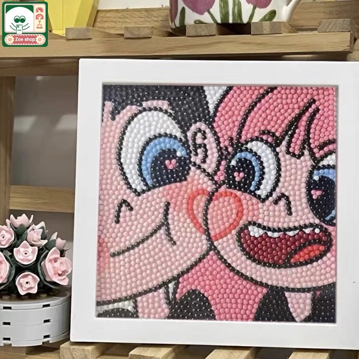 ภาพครอสติสคริสตัล ภาพวาดเพชร Diamond Painting DIY ภาพติดเพชรพร้อมกรอบรูป ลายการ์ตูนสุดน่ารัก diy ของขวัญ