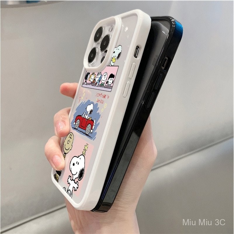 การ์ตูนสนุกลูกสุนัขกราฟฟิตีสำหรับ iPhone 7plus XR xsmax กันกระแทก11 12 13อะคริลิคใส14 15 16ทนต่อการสึกหรอ11PROMAX 12 13Pro ทนต่อสิ่งสกปรก14 15 16PROMAX สร้างสรรค์14pro 15 16PLUS เคสมือถือ h0il