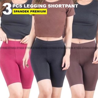 KYNHA 3 PCS Celana Short Street Hot Pants Mini Pop Pant Celana Wanita Pendek Shot Dalaman Wanita Legging Santai Cewek