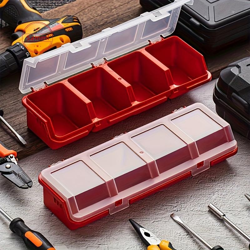 Sammi 1 ชิ้น Multi-Compartment Organizer กล่องสําหรับสกรูและชิ้นส่วนขนาดเล็ก - ฮาร์ดแวร์พลาสติกที่ทนทานและกล่องเก็บเครื่องประดับ TH