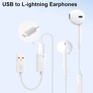 Ankndo USB To Light/ning สายหูฟังอะแดปเตอร์ IOS ตัวแปลงหูฟังแบบมีสาย