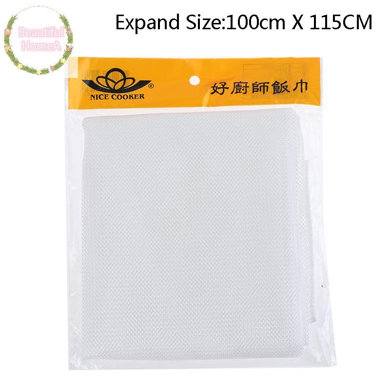 Bhome Steamer ผ้าตาข่ายรอบหม้อ Gauze Mat Dim Sum ซูชิทําอาหารนึ่งข้าวผ้าเช็ดตัว TH