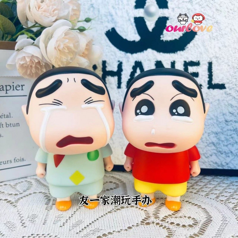 สนุกกับการร้องไห้ตุ๊กตาเครยอนชินจังการ์ตูนโนฮาระชินโนะสุเกะทำมือผิดตุ๊กตาชินจังตกแต่งเดสก์ท็อปสร้างสรรค์เครื่องประดับเครยอนชินจังของขวัญวันเกิด