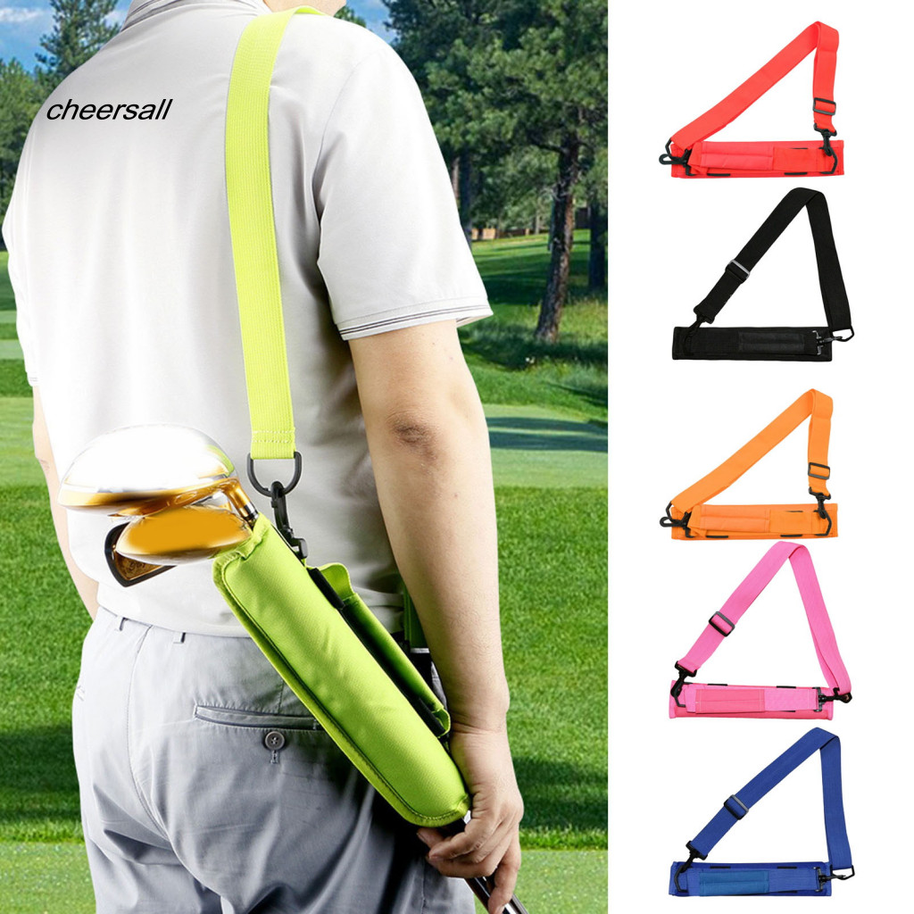 Cheersall Golf Club Bag กระเป๋าด้านข้างพับได้ Sunday Golf Bag น้ําหนักเบา Golf Carry Bag พร้อมสายรัดเบาะสําหรับผู้ชายผู้หญิงเด็กเหมาะสําหรับ Travel Driving Range Sunday Golf Bag