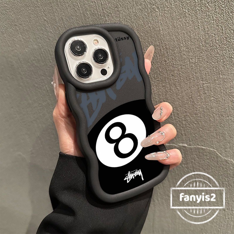 เข้ากันได้สําหรับiphone 16 11 15 14 13 12 Pro Max X XR Xs Max 8 7 Plus SE 2020Billiards 8Stussy CandyสีWave Edgeเคสโทรศัพท์ปกอ่อน