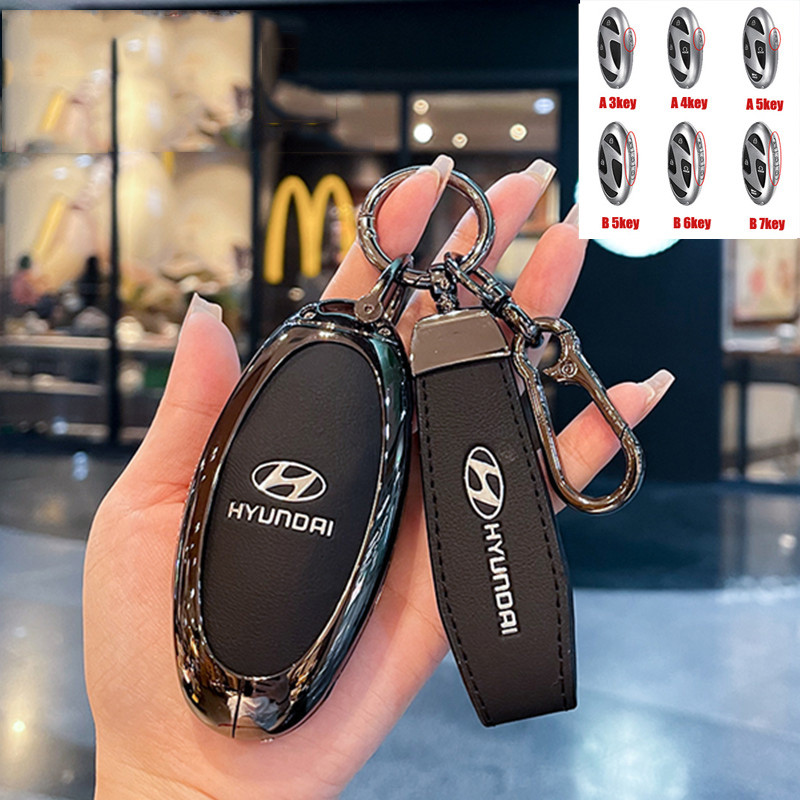 เคสกุญแจรถยนต์ Hyundai staria 2025 ฝาครอบกุญแจรีโมท santafe Tucson 2024 2025 ix35 Sonata ix25 Staria พวงกุญแจ เคสกุญแจรีโมทรถยนต์