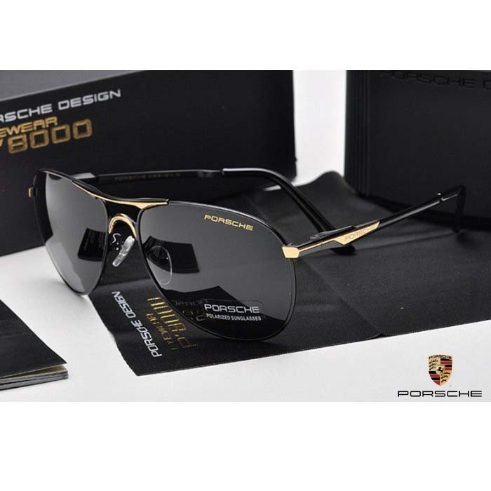 Porsche Design Glasses / Mens Sporty Fashion Glasses 8722 Aviator Polarized Super Fullset Free Clean