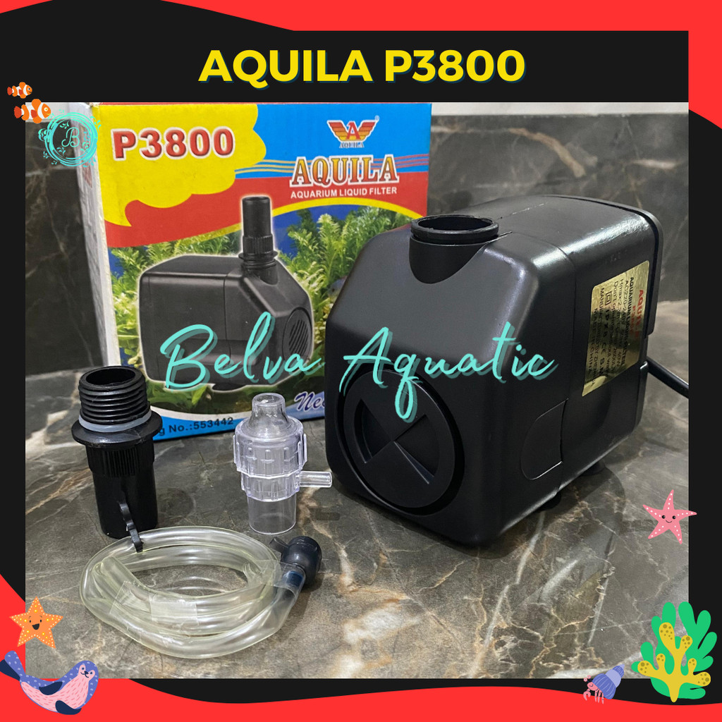 Aquila P-3800 Aquila P3800 ปั๊มจุ่ม Aquarium Pond Submersible Water Pump Aquila 3800