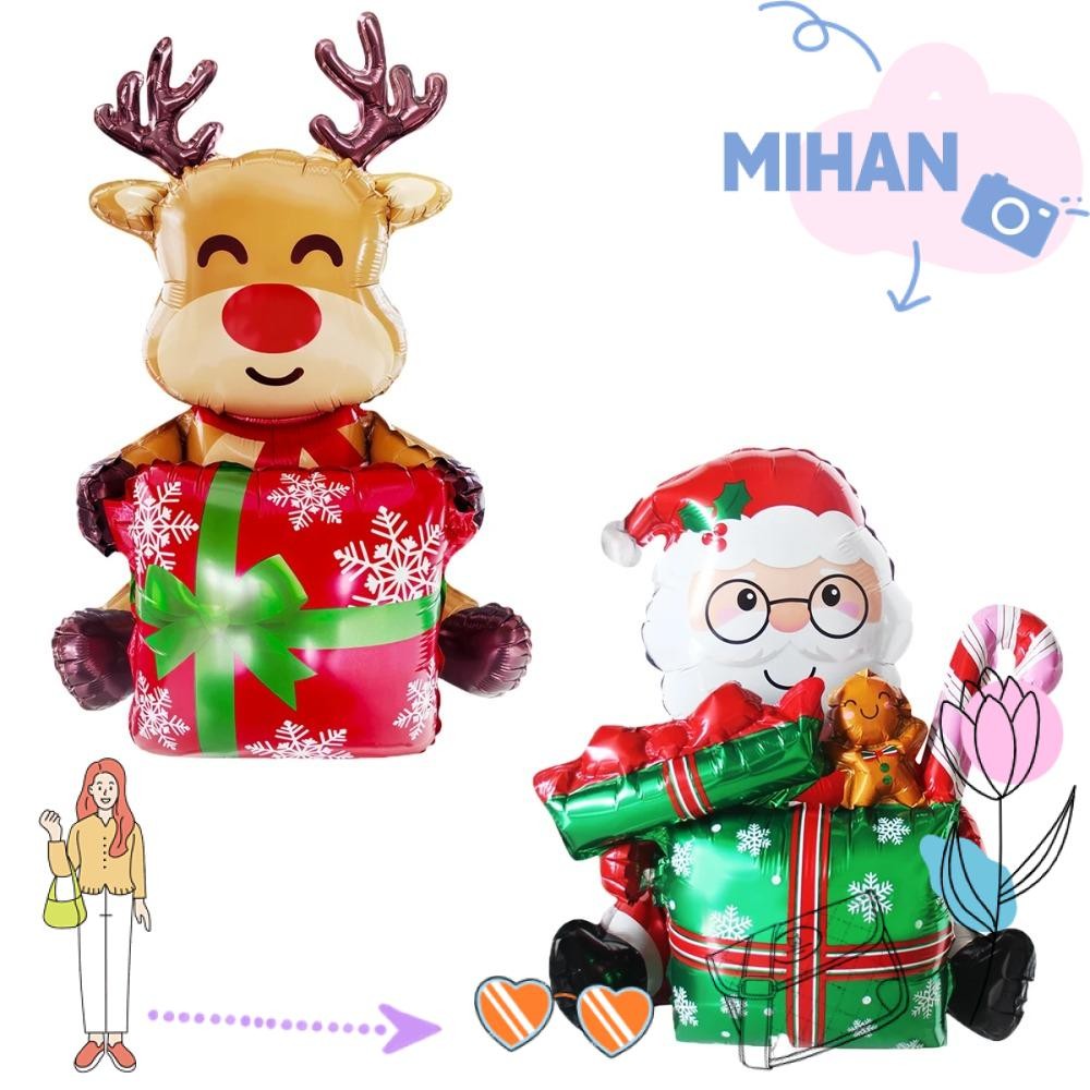 Mh ฟอยล์บอลลูน,คริสต์มาส Series Santa Claus Xmas Party เครื่องประดับบอลลูน,การ์ตูน Xmas Tree ของเล่นเด็กขนาดใหญ่บอลลูนยืนบ้านปี Party Supply