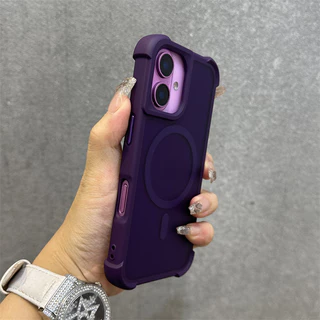 เคสโทรศัพท์แม่เหล็กป้องกันการตกสี่มุมสําหรับ ไอโฟน 11 12 13 14 15 16 มือโปร สูงสุด 14/15/16 บวก ปลอกสี่มุมป้องกันการตกฮาร์ดปกหลัง