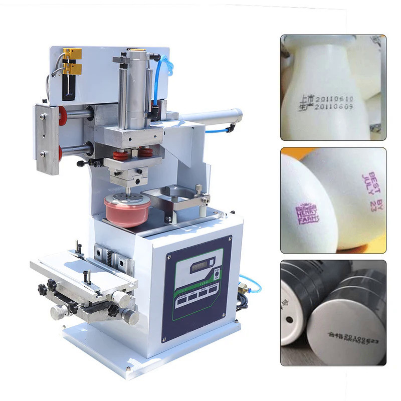 Pneumatic Pad Printing Machine DIY Logo Sealed Ink Plate Color Pressure Printer Stamping Embossing 5