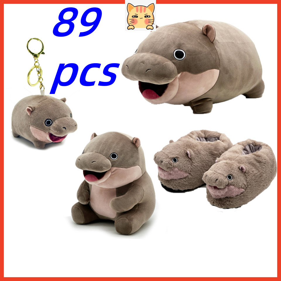 Bct Moo Deng Hippo Toy Ultra SOft Pygmy Hippo Plush Toy Hippo พวงกุญแจรองเท้าที่ต้องการ Plushies Hug