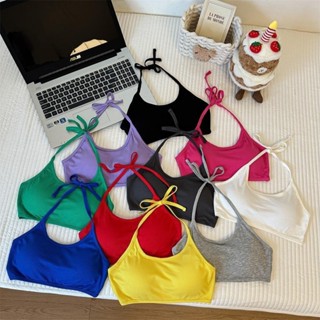 Boxbag เสื้อเอวลอย ครอปสั้น อก32-36นิ้ว มีฟองน้ำให้ ผูกเชือก…