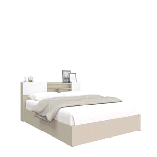 Koncept Furniture เตียงนอน ขนาด 6 ฟุต รุ่น Hollyn สีผ้าครีม (194x218x90 ซม.) แบรนด์ KONCEPT FURNITURE