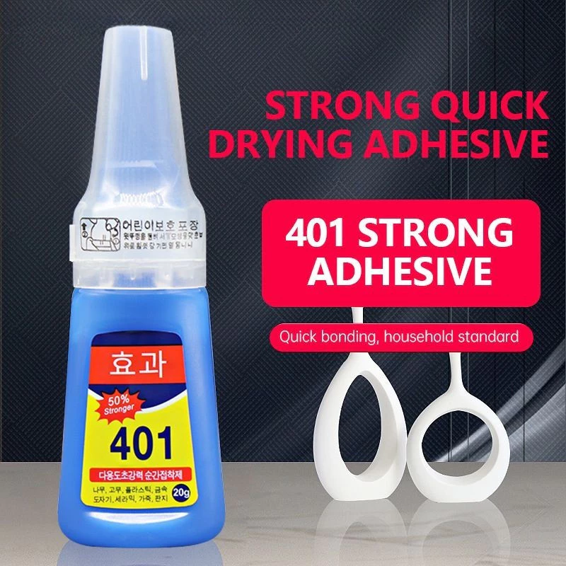 กาว 401กาวติดเล็บปลอม ของแท้ เวอร์ชั่นเกาหลี เนื้อเจล​ และเนื้อน้ำ โลหะ พลาสติก ไม้ แตก แก้ว แข็งแรง กาว