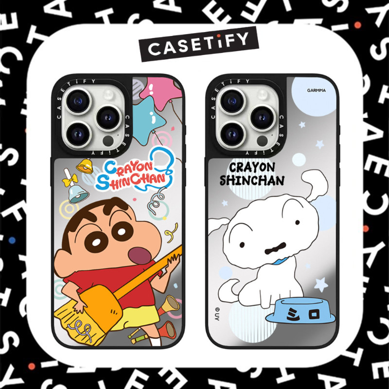 【Mirror Case】casetify SHINCHAN รูปแบบเคสกันกระแทกสําหรับ iPhone 16ProMax 16Pro 16 14 13 12 15 Pro Max เคสโทรศัพท์
