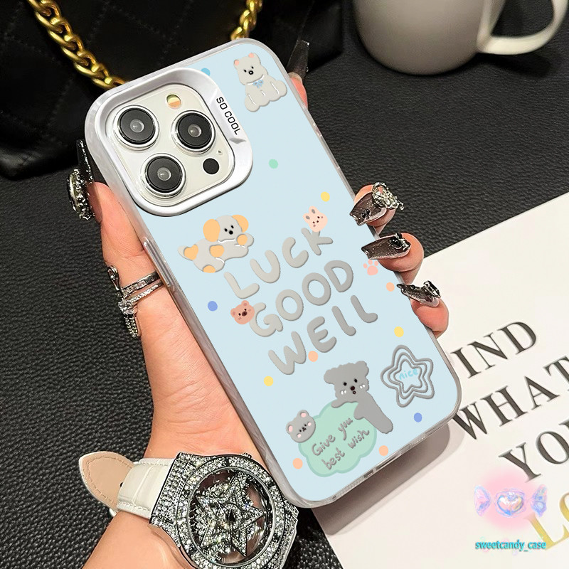 เคสแข็งคุณภาพ insเคสน่ารักโชคดี for IPhone 13 12 7Plus 14 15 11 16 Pro Max 8Plus XR XSMax SE เคสไอโฟน11 เคสไอโฟน13
