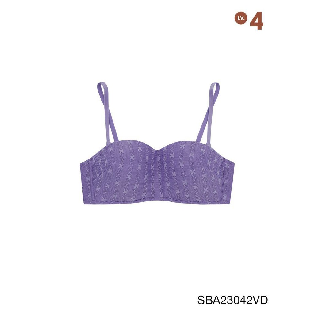 Sabina Doomm Doomm Level 4 เสื้อชั้นใน เกาะอก  มีโครง รหัส SBA23042VD - สีม่วงเข้ม