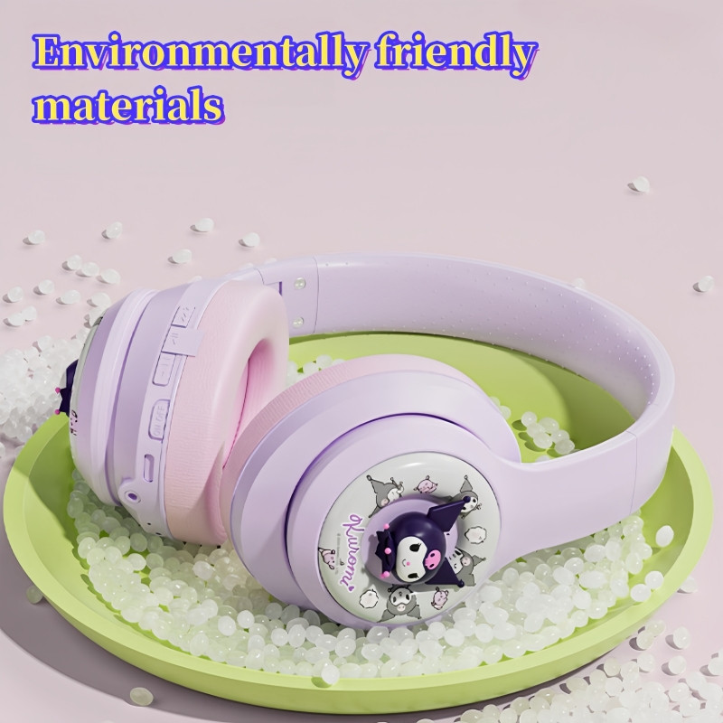 Sanrio ชุดหูฟังบลูทูธไร้สาย My Melody Kuromi HIFI+70H Wireless Headphones ลดเสียงรบกวน RGB 5.4 นของขวัญสาว Headphones