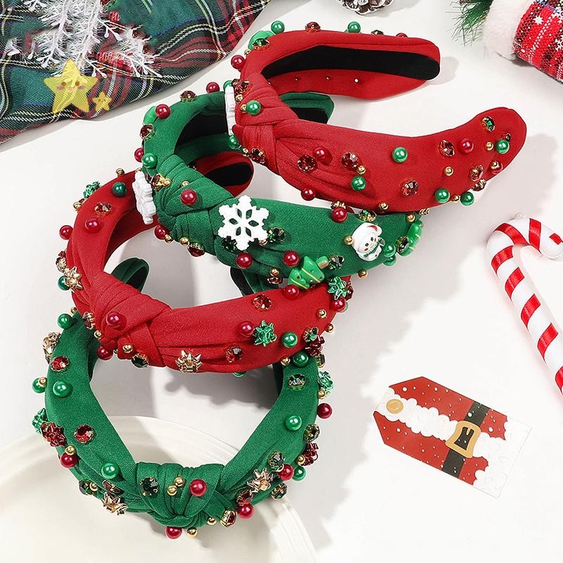 [JBTH] ยางรัดผมวินเทจแฟชั่น Baroque Rhinestone Pearl Hairband สุภาพสตรีฮาโลวีน Christmas Party เครื่องประดับผม [JB]