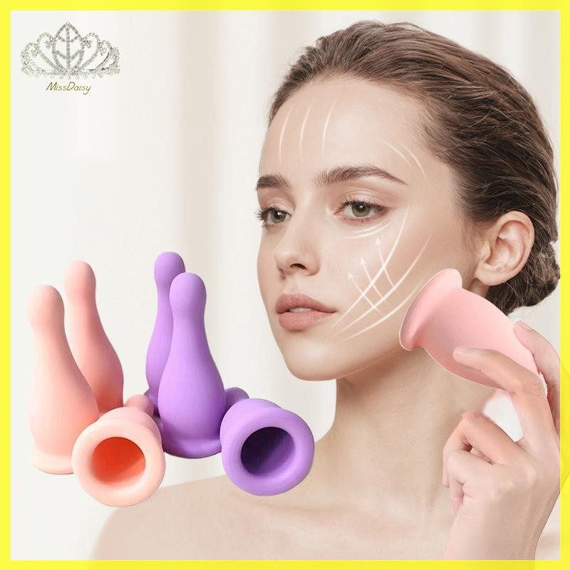 Daisy ซิลิโคนสูญญากาศ Cupping นวด Jars Anti Cellulite นวดใบหน้าดูดถ้วย Face คอ Lift ผิวขูด Guasha ต่อต้านริ้วรอย TH