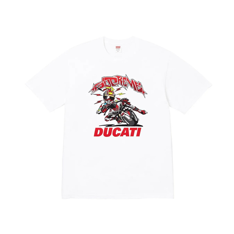 Sup X DUCATI SS24 Week16 BIKE TEE Racer เสื้อยืดแขนสั้น tee