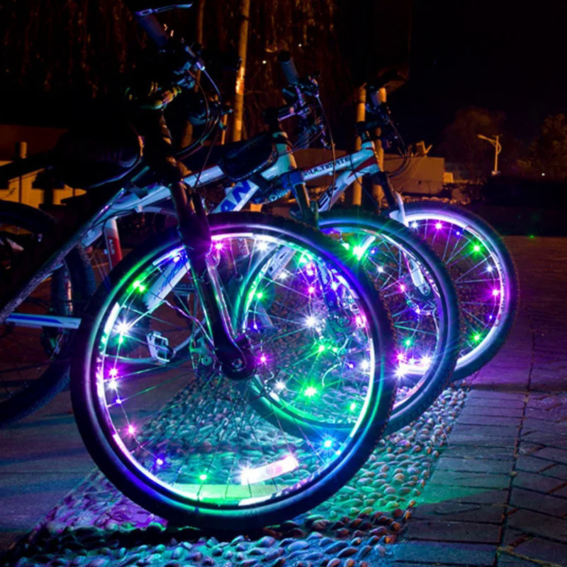 Bicycle Wheel Lights Mountain Bike Frame Decoration LED Lights Bicycle Spoke Lights Night Riding Bic