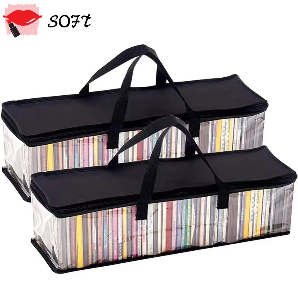 กระเป๋าเก็บหนังสือ ป้องกันฝุ่น แบบใส ขนาดใหญ่ จุของได้เยอะ แต่งซิป พร้อมที่จับ แบบพับได้ สําหรับเก็บหนังสือการ์ตูน