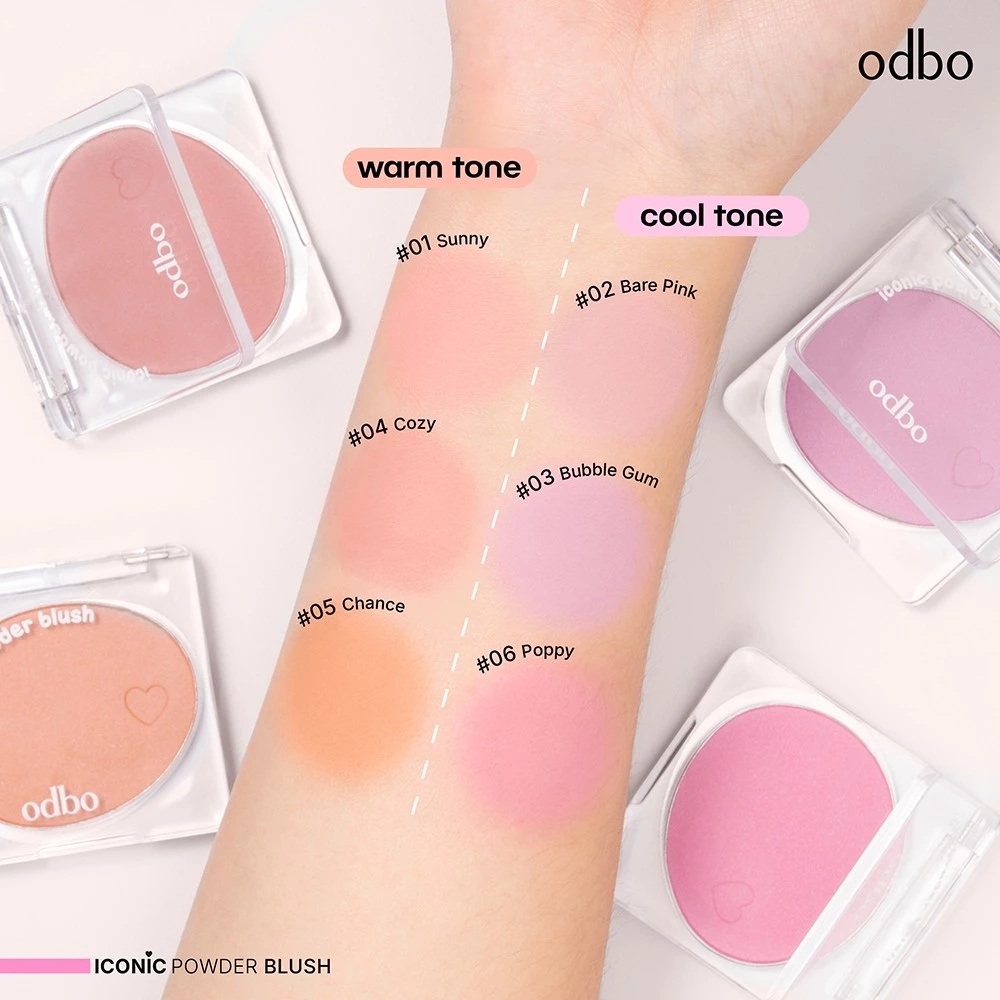 ODBO OD1325 Iconic Powder Blush บลัชออนเนื้อฝุ่น 4.2g thumbnail 7