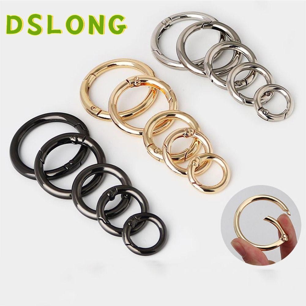 DSLONG แหวนฤดูใบไม ้ ผลิ Clasp, โลหะผสมสังกะสีน ้ ําหนักเบาชุบประตูหัวเข ็ มขัด , คุณภาพสูงรอบแยกพวงกุญแจกระเป ๋ าอุปกรณ ์ เสริม