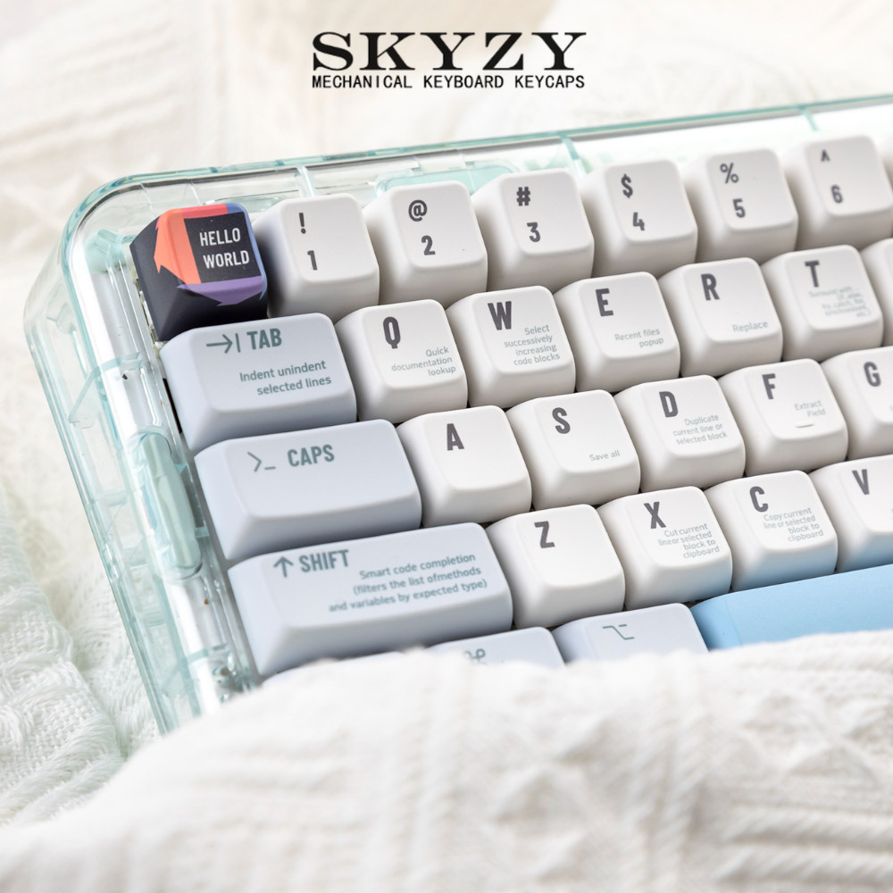 Programmer Keycaps MDA Profile Simple PBT Dye Sub Keycap ชุด 75 เปอร์เซ็นต์