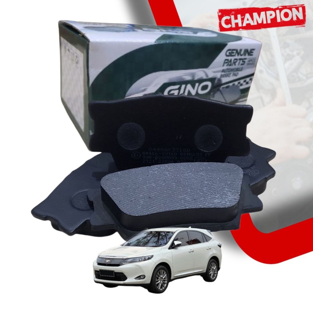 ผ้าเบรก GINO สําหรับ TOYOTA HARRIER ZSU60 2014-2018