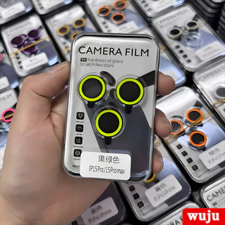 Wuju Full Cover luminous Camera Lens Protector สําหรับ iPhone 17 16 15 14 13 12 11 Pro Max Plus Air ตัวป้องกันเลนส์กล้อง
