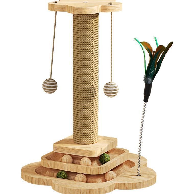 📢READY STOCK📢ของเล่นแมวไม้เนื้อแข็ง โพสต์ลับเล็บแมว ไม่มีกรงเล็บบด กระดานลับเล็บแมว ของเล่นมีความสุขด้วยตนเอง Si - รูปที่ 7