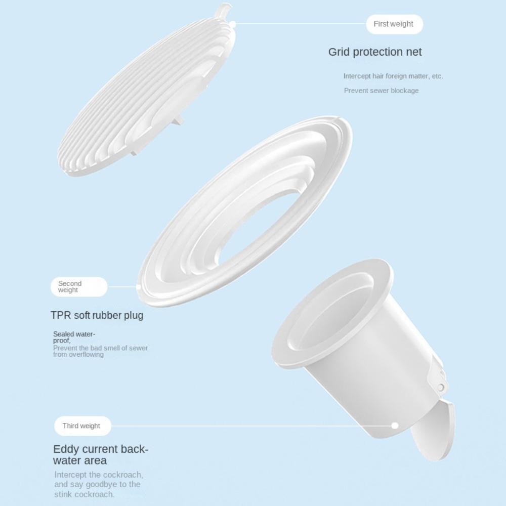 Shopex ตะแกรงกันกลิ่น ฝาท่อกันแมลง ท่อกันแมลง ที่ปิดท่อ กันกลิ่นท่อระบายน้ำ ฝักบัว ห้องครั ดับกลิ่นแมลง - รูปที่ 5