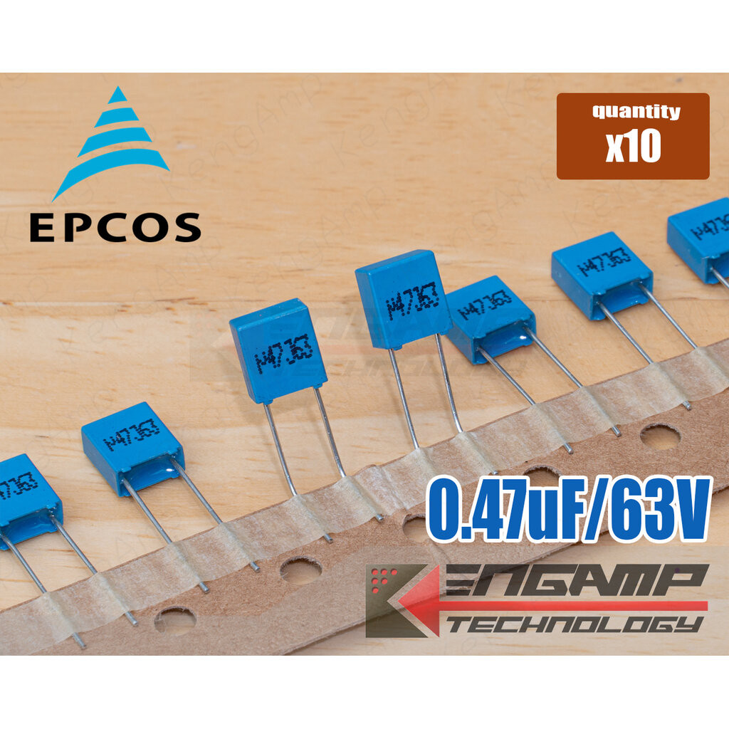 (10ตัว) 0.47uF/63V EPCOS 3.4x7.1 H8mm P=5mm