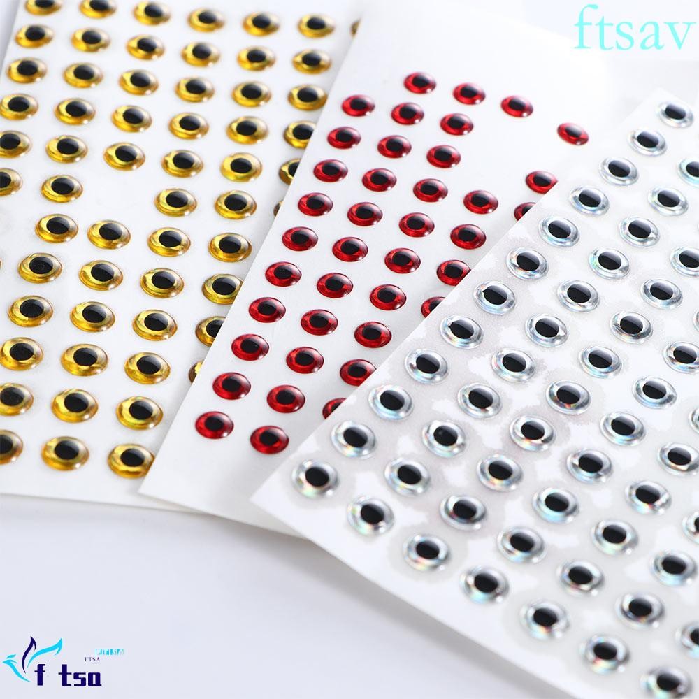 Swiftsavr Fishing Lure Eyes Fly Tackle Holographic 3-6 มม. จําลอง Eyeball ประดิษฐ์ปลาตา