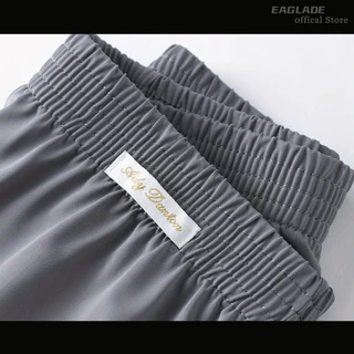 EAGLADE บ็อกเซอร์ไบรฟ์ 2 ชิ้น สำหรับผู้ชาย ทำจากผ้าไหมน้ำแข็ง ยืดหยุ่น ระบายอากาศได้ดี และแห้งเร็ว สีดำ รหัส 7005
