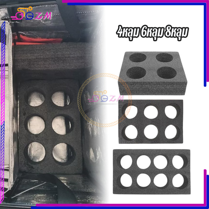 ที่วางแก้วกล่องส่งอาหาร โฟมวางแก้ว ใส่ได้ฟิตพอดี น้ำหนักเบา รุ่นคุณภาพอย่างดีหนาพิเศษ 4 /6 / 8 รู มีให้เลือก 3 ขนาด - รูปที่ 5