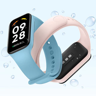 กระจกนิรภัย PC Shell สายยาง for Xiaomi Mi Band 8 Active /Redmi Band 2 เทปป้องกันหน้าจอ for Mi Smart Band 8 Active