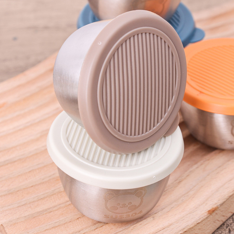 ถ้วยซอสขนาดเล็กสแตนเลส-ชามเครื่องเทศ-ป้องกันการรั่วกันฝุ่น-ภาชนะใส่สลัด-บนโต๊ะอาหารในครัว-พร้อมฝาปิดผนึก-กล่องปรุงรส-จานน้ําจิ้มอาห - รูปที่ 7