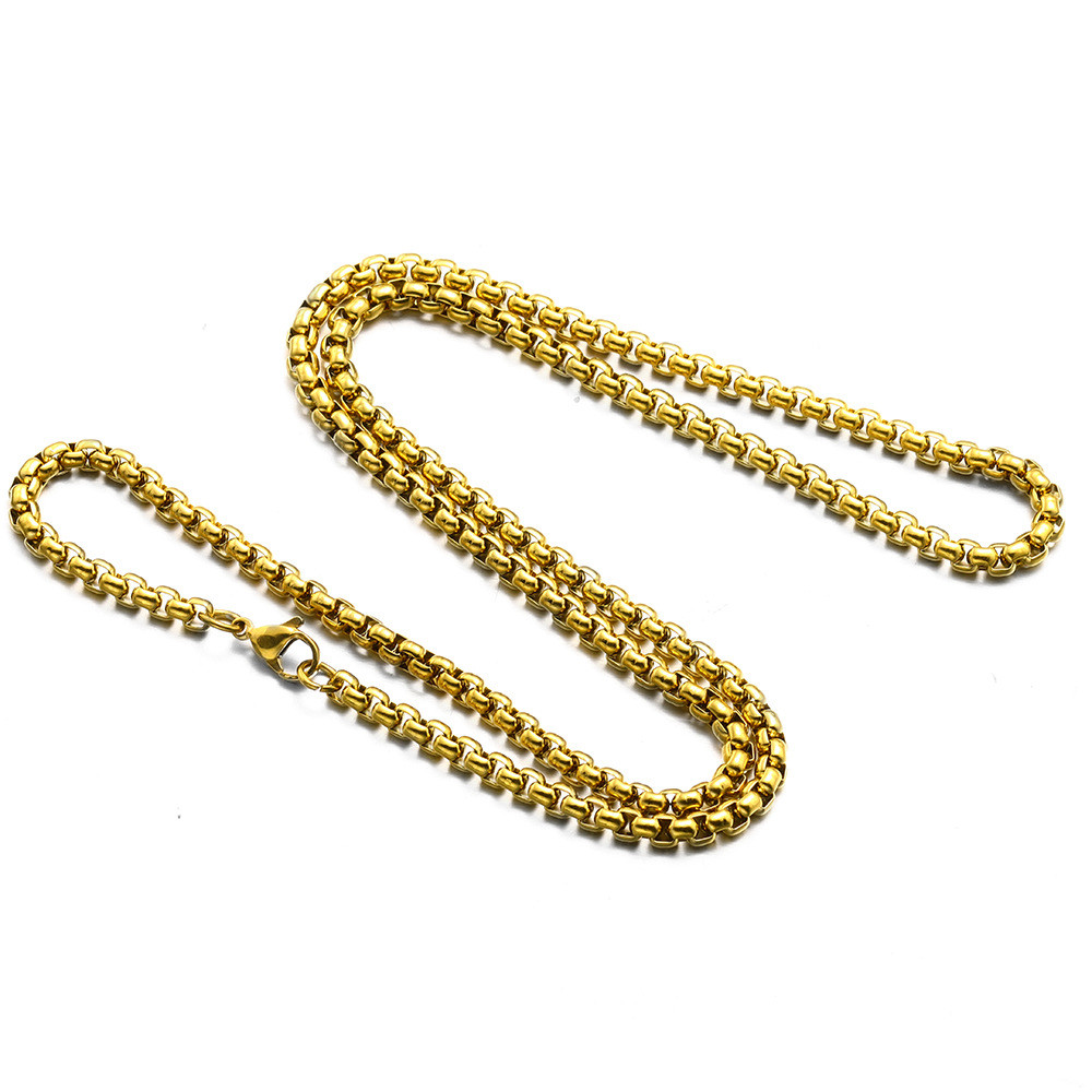 45ซม.-70ซม.Menผู้หญิงสแตนเลสสแควร์สร้อยคอโซ่มุกแถบแนวโน้มไทเทเนียมเหล็กสร้อยคอผู้ชายเครื่องประดับชายของขวัญ - รูปที่ 6