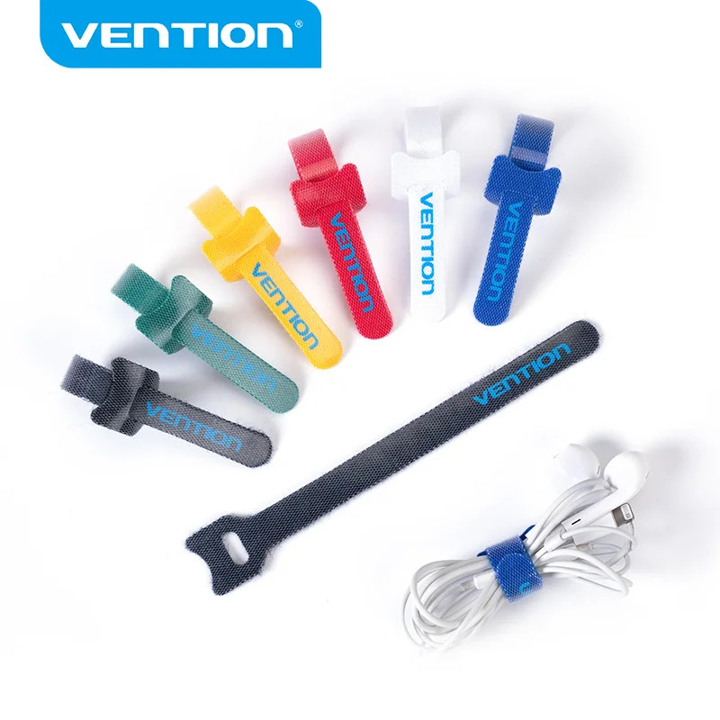 Vention Cable Organizer Wire Winder 6 ชิ้น/ถุง Cable Wire wrap Management สาย US