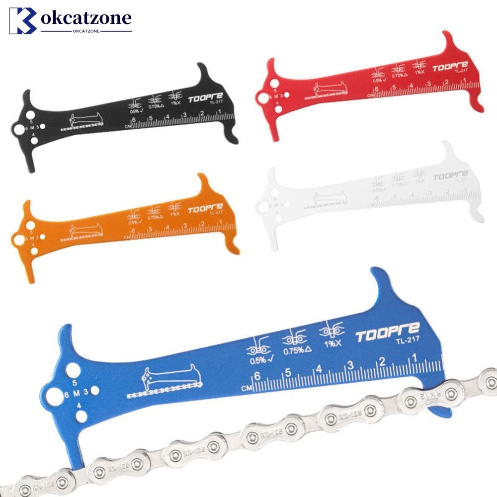 Okcatzone 1 PC Multi-Functional จักรยานวัดไม้บรรทัดโซ่สวมใส่เครื่องมือการตรวจจับความยาวเส้นผ่านศูนย์