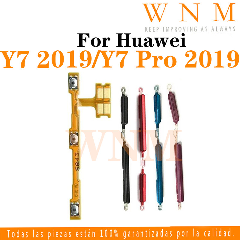สําหรับ Huawei Y7 2019 / Y7 Pro 2019 ปุ่มเปิดปิดปุ่มสวิทช์ด้านข้าง Key Volume Up Down Flex สายโทรศัพท์มือถือ Part