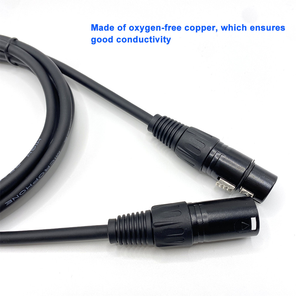 【1M สายดำ】สายสัญญาณเสียง XLR Male To XLR Female (ผู้เมีย) Mic Cable ยาว 1 เมตรXLR-XLR 3Pin สาย เคเบิล ชายหญิง สายเชื่อ