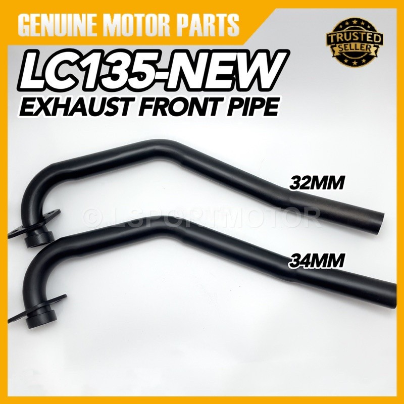 เรซซิ่ง 🔥 YAMAHA LC135-NEW V2 V3 V4 V5 V6 EXHAUST ด้านหน้า PIPE (RACING-32MM/34MM) EKZOS MUFFLER PIP